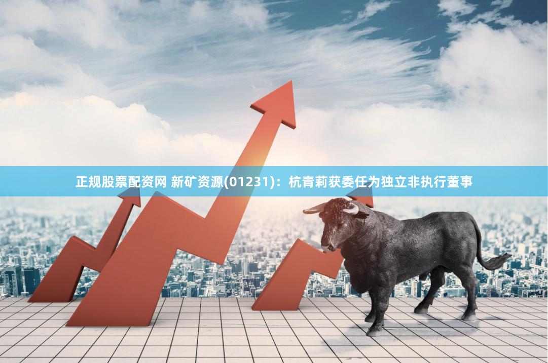 正规股票配资网 新矿资源(01231)：杭青莉获委任为独立非执行董事